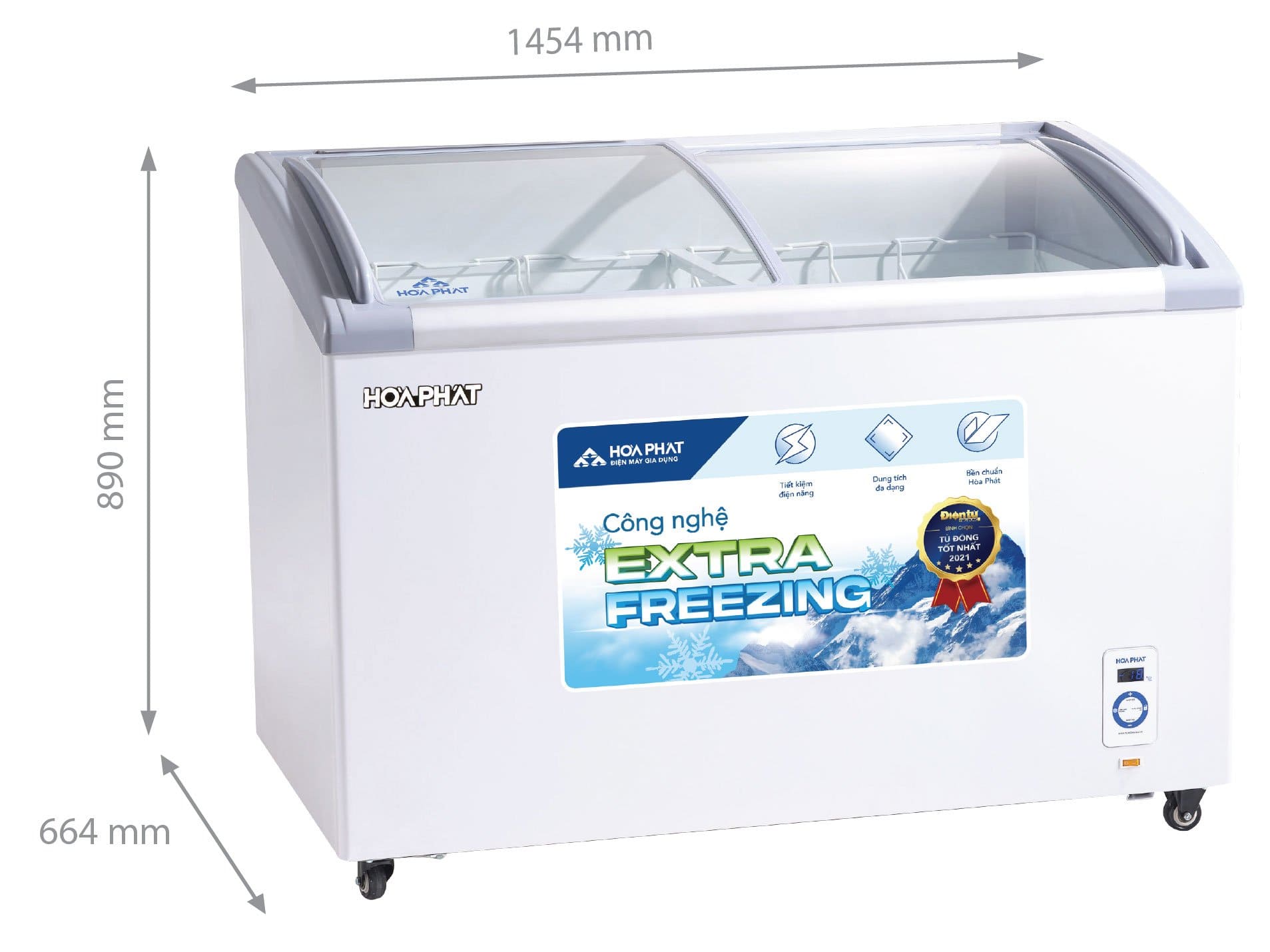 Tủ đông trưng bày Hòa Phát 451 lít HSF-AD6451.C1